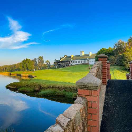 Modderfontein Golf Club Landscape With Club House Scene
